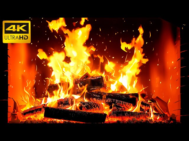 🔥 Cozy Fireplace (10 Hours) with Relaxing Crackling Logs and Serene Ambiance 🔥 Burning Fireplace 4K