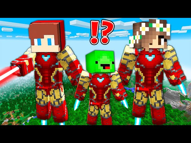How JJ and Mikey Family BECAME IRON MAN in Minecraft? - (Maizen)
