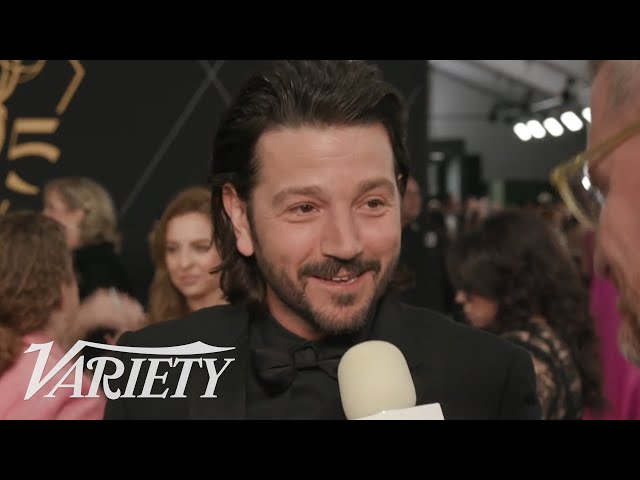 Diego Luna Says the Second Season of 'Andor' is Almost Done Shooting on the Emmys Red Carpet