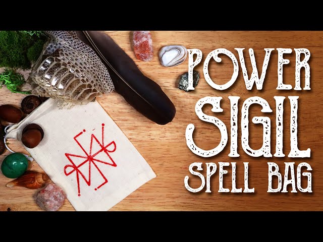 Sigil Spell Bag - I am Powerful, Sigil Magic Charm Bag for health, wealth, career - Magical Crafting
