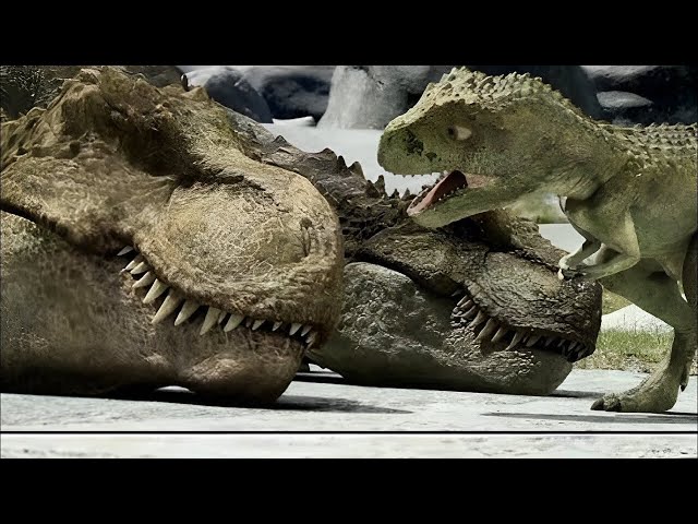 منذ 80 مليون سنة, ديناصور ضعيف اضطر لمواجهة ديناصور T-rex العملاق للدفاع عن عائلتة