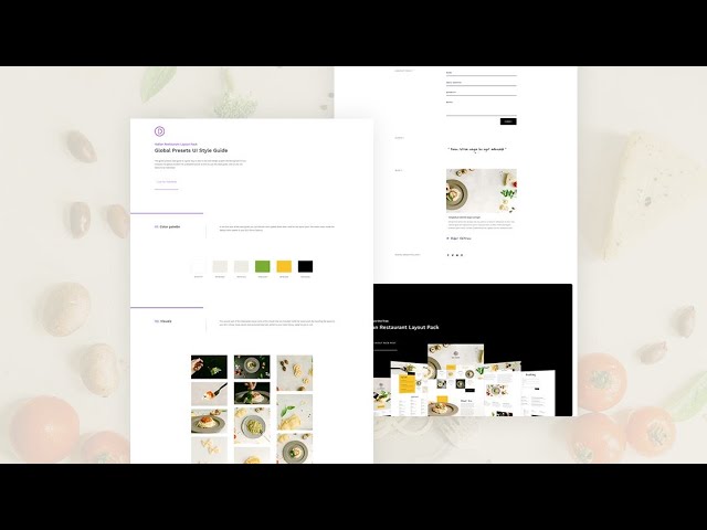 Download a FREE Global Presets Style Guide for Divi’s Italian Restaurant Layout