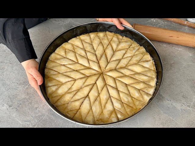 How to Make Baklava Slice? Easy Star Cut Baklava 💯| How to cut Turkish Baklava