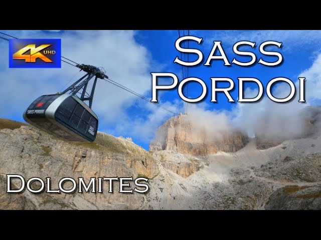Dolomites • Sass Pordoi by Drone 4K