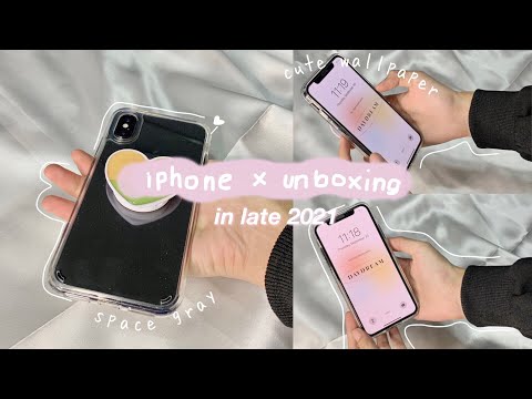 iphone x unboxing in late 2021🌸 + accessories! black