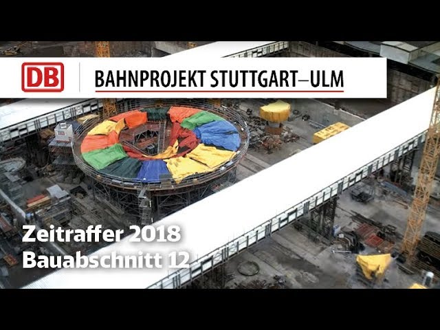 Hauptbahnhof Stuttgart: Bau der neuen Bahnsteighalle (BA12) - Zeitrafferfilm 2018