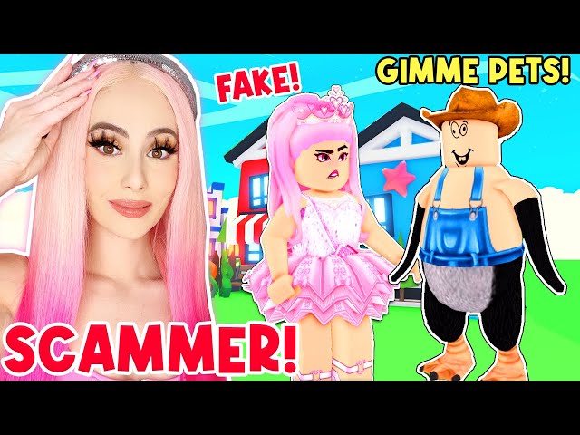 This SCAMMER Was Pretending To Be YOUTUBERS To Get Free Pets In Adopt Me...Roblox