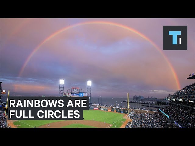 Rainbows aren't just arcs in the sky — they're actually full circles