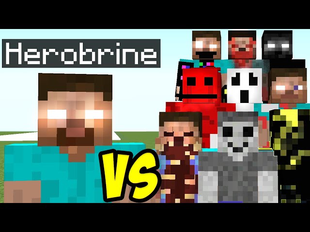 Herobrine vs all creepypasta mobs in minecraft part 13 ( final 1 season )