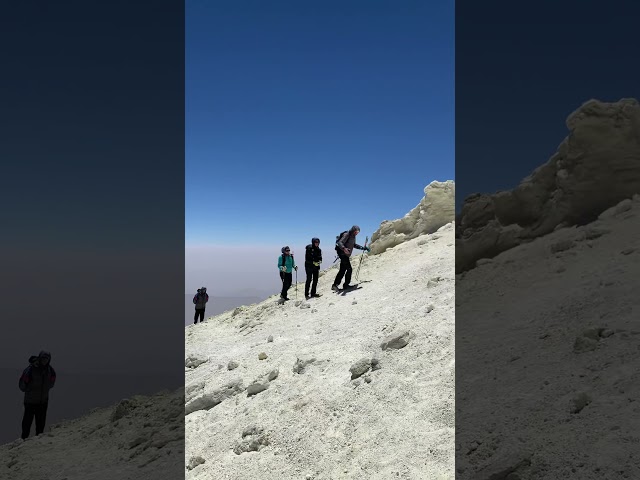 Volcanic sulfur gases of Mount Damavand. Highest peak of Western Asia. 5671m #damavand #volcano