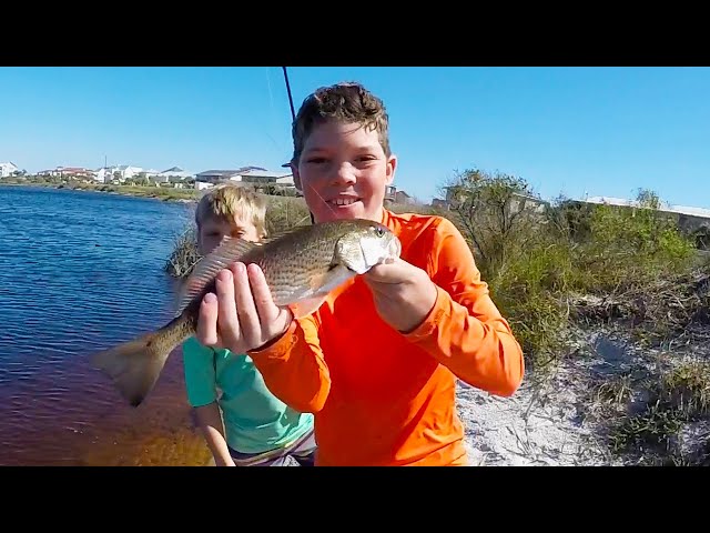 How To Catch Redfish With Your Kids From Shore (Coastal Dune Lakes)