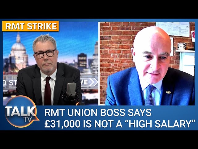 RMT union leader says £31,000 is not a "high salary"
