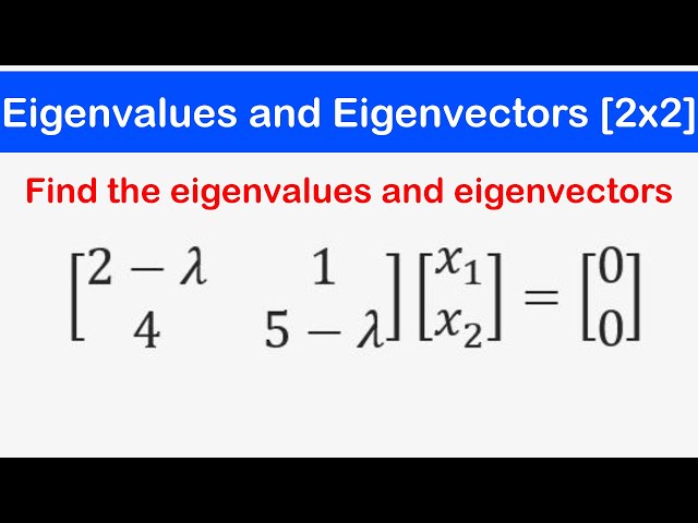 🔷14 - Eigenvalues and Eigenvectors of a 2x2 Matrix