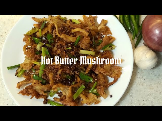 Incredible Hot Butter Mushroom Recipe. Crispy & super delicious. You won't stop munching!