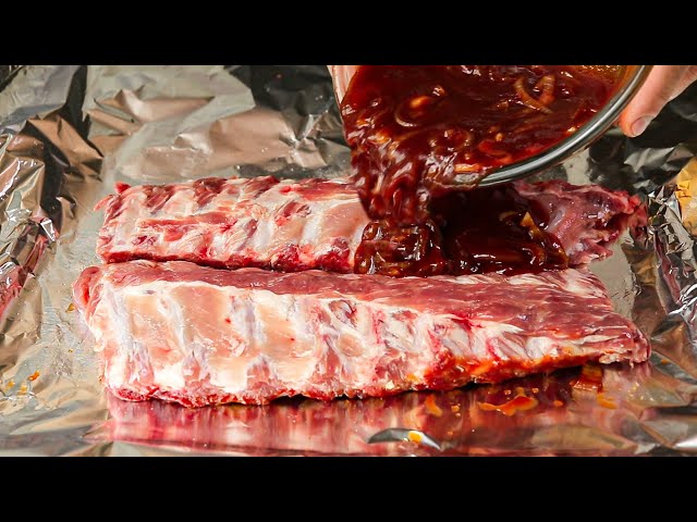 Juicy and tender pork ribs in the oven! Delicious recipe! # 157