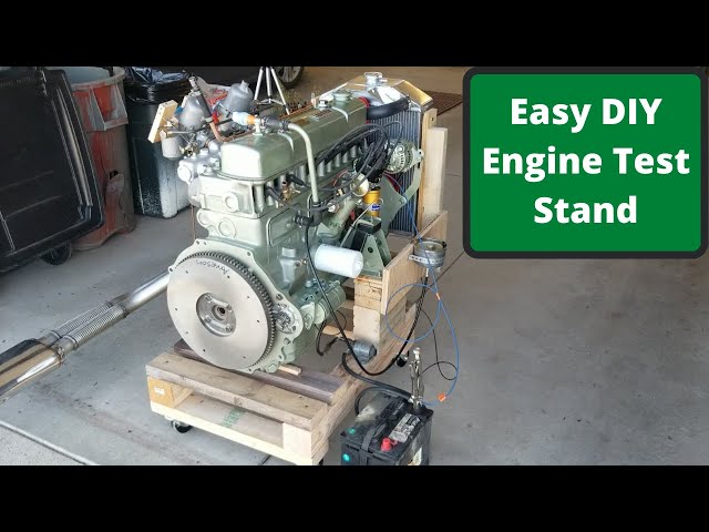 Wood Engine Test Run - Break In Stand - DIY