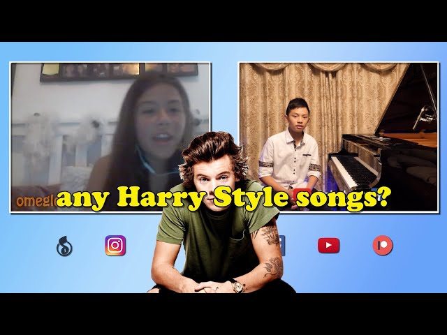 Playing Harry Styles and One Direction to Girls on Omegle | Cole Lam 13 Years Old