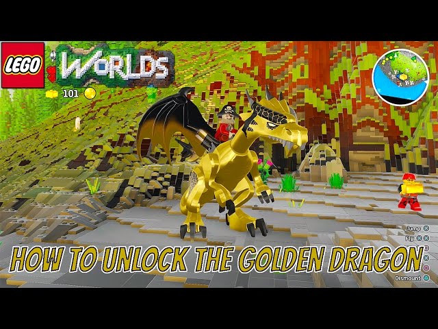 LEGO Worlds How to Unlock the Golden Dragon with Gameplay and World Code