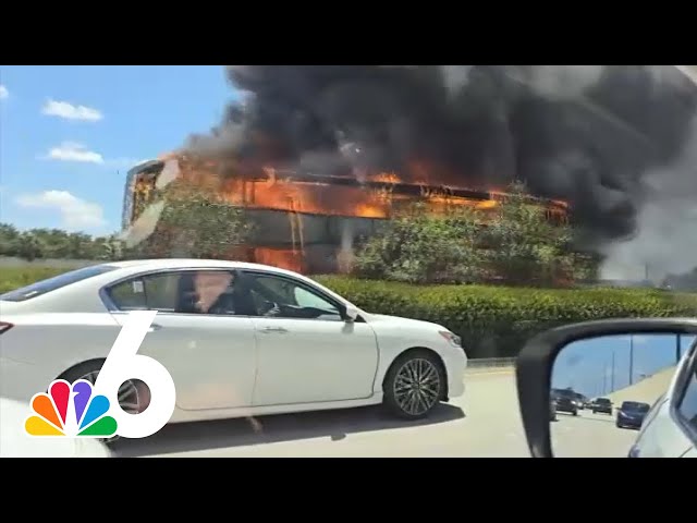 'There was an explosion': Passenger describes moment tour bus burns like inferno in Florida