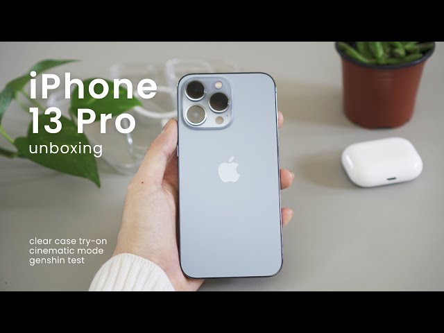 iPhone 13 Pro Aesthetic Unboxing ✨❄️ Sierra Blue | Accessories & Cinematic Mode