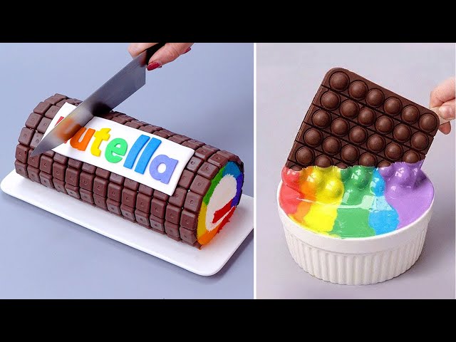 So Yummy Chocolate Cake & Dessert Recipes | Perfect Rainbow Roll Cake Decorating Tutorial