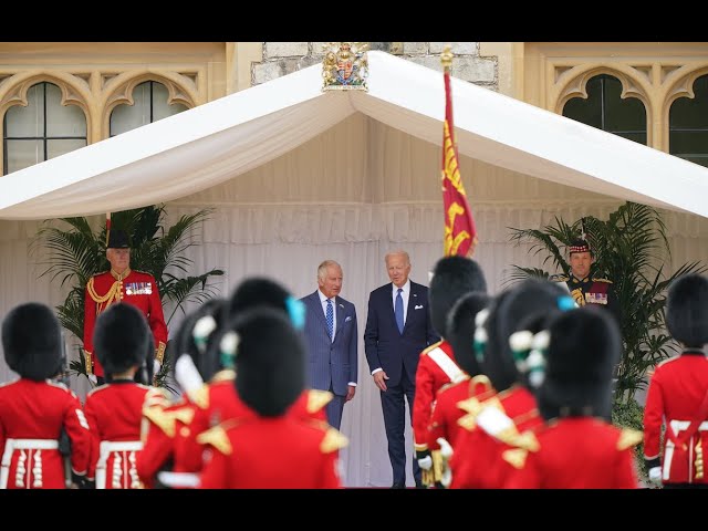 The King welcomes President Biden to Windsor Castle