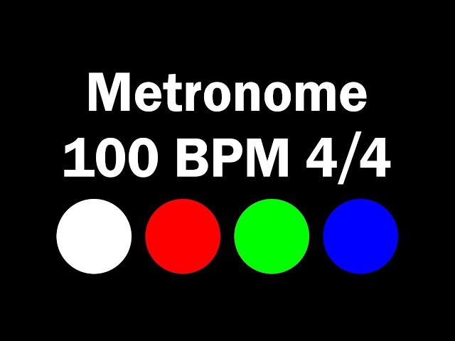 100 BPM Metronome (4/4) + Color Changing Lights (Flashing!)