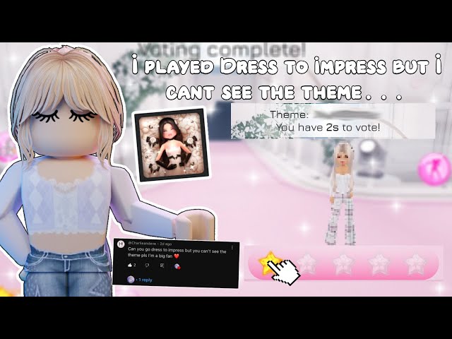 I PLAYED DRESS TO IMPRESS BUT I COULDN'T SEE THE THEME... || Roblox Dress To Impress
