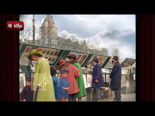 Paris in Spring 1922 | Footage Restored to Life, Colour & Sound