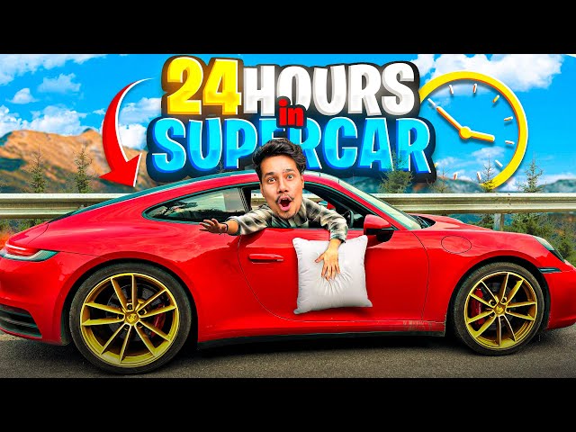 SURVIVING 24 HOURS IN SUPERCAR CHALLENGE !!😱