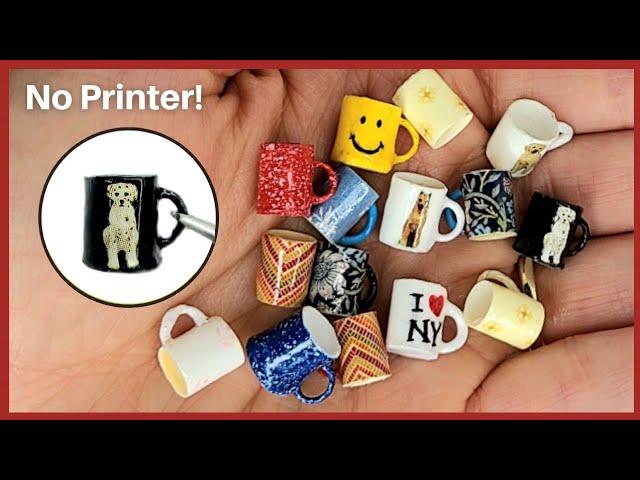 EASY dollhouse miniature Coffee Cups made from PAPER