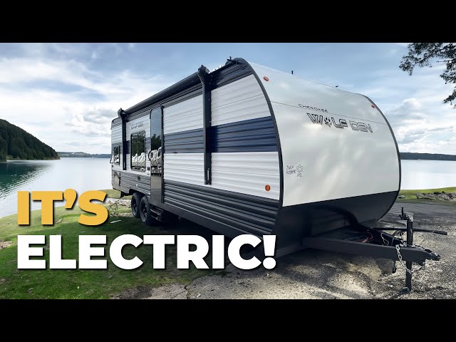 An ALL Electric Camper? 2024 Wolf Den 26EV | RV Review