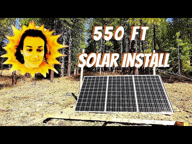 Setting Up Solar Panels Far From Home - 550 ft!! - Part One| Rescued Chickens