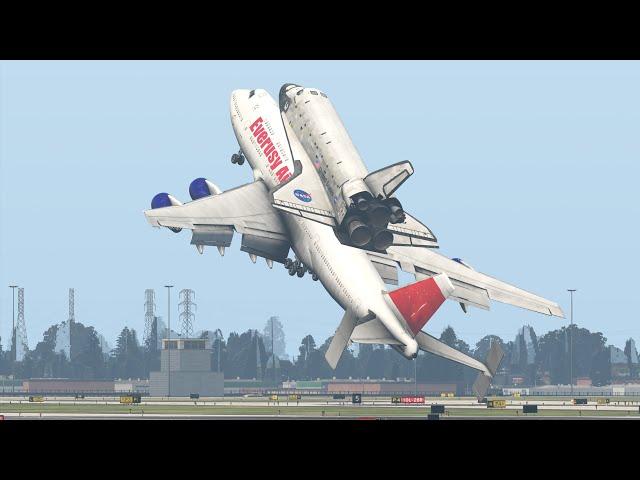 Epic Boeing 747 Carry Space Shuttle Into The Mission | X-PLANE 11