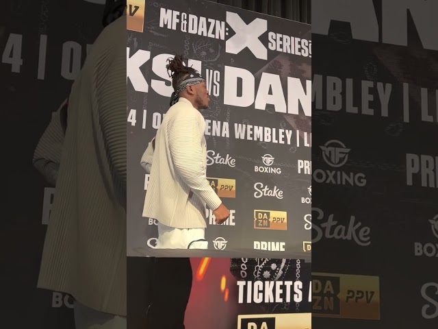 KSI faces off with NO-ONE after Dillon Danis doesn't turn up to press conference | Misfits Boxing