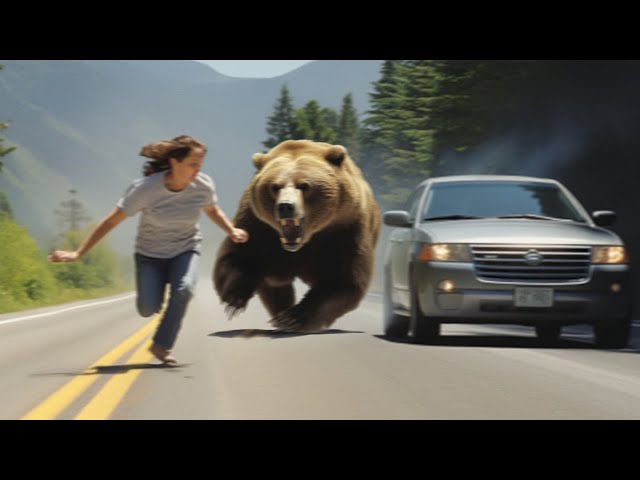Women Try to Fight Away Grizzly Bear, But Instantly Regret It