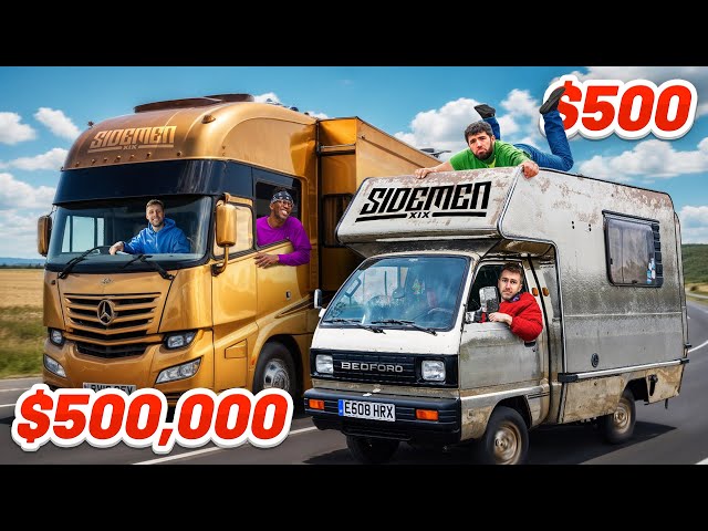 SIDEMEN $500,000 vs $500 MOBILE HOME ROAD TRIP