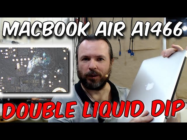 Macbook Air A1466: No fan spin, liquid damage (820-00165)