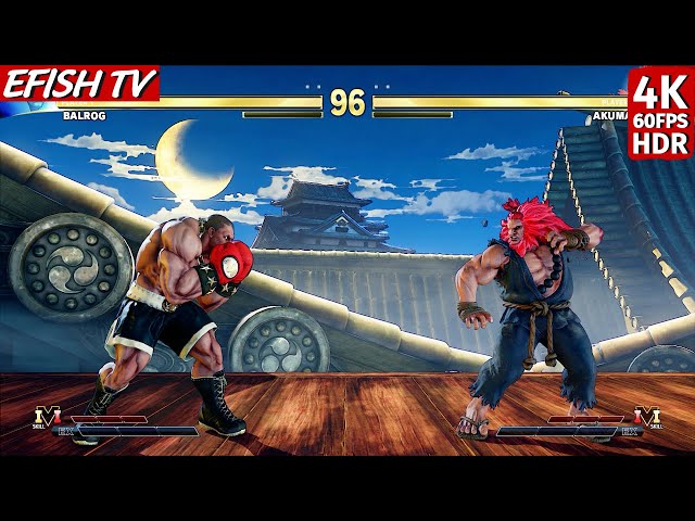 Balrog vs Akuma (Hardest AI) - Street Fighter V
