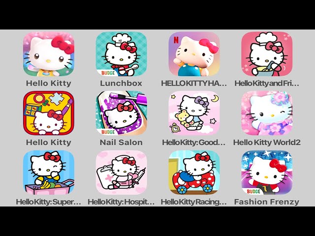 All Hello Kitty (iOS / Android) Games: 28 Mobile Hello Kitty English Games (Tablet Gameplay)