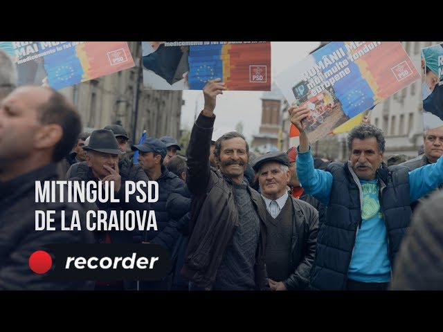 Reportaj Recorder la mitingul PSD de la Craiova: cât de puternic e un partid care se prăbușește