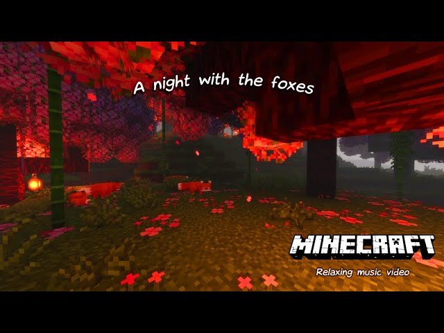 Relaxing Rain Sound Minecraft 🦊​🌸​|Fox and Chearry Blossom| 8H