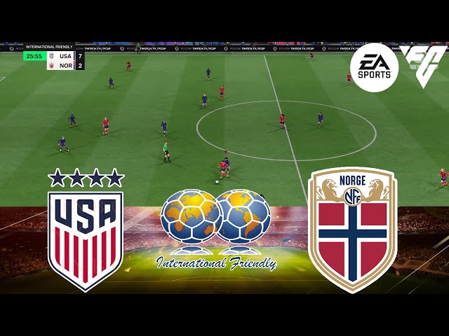 FC 24 - USA W vs Norway W 26/4/2024 - INTERNATIONAL FRIENDLY - Gameplay PS | Full Match