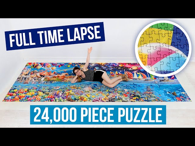 Solving the 24,000 Piece Jigsaw Puzzle - FULL TIME LAPSE