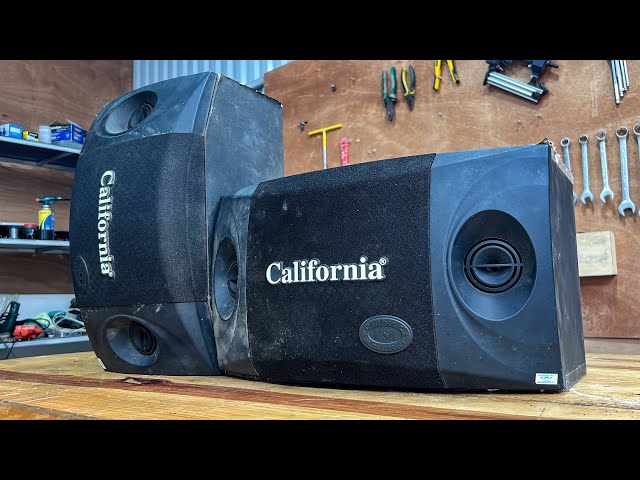 Restoration Old California Speakers // Great 2 Way Speaker Restoration Project