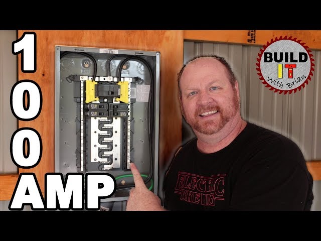How to install a main breaker panel in a garage. -  Square D Homeline 100 Amp Main Breaker