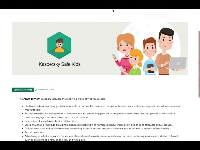 Kaspersky Safe Kids Parental Portal Tour