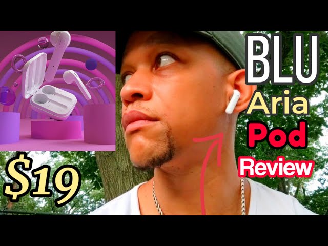 BLU Aria Pod| Wireless Earbuds| Bluetooth Headphones review | 2021 (White color)