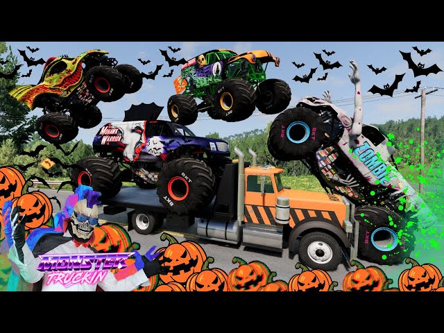 Monster Jam INSANE Racing, Freestyle and High Speed Jumps #23 | BeamNG Drive | Grave Digger