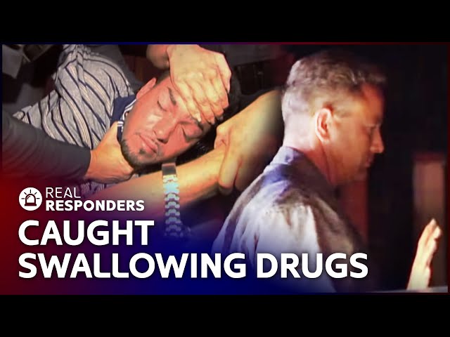 Suspicious Man Caught Swallowing Drugs In Front Of Officers | Cops | Real Responders